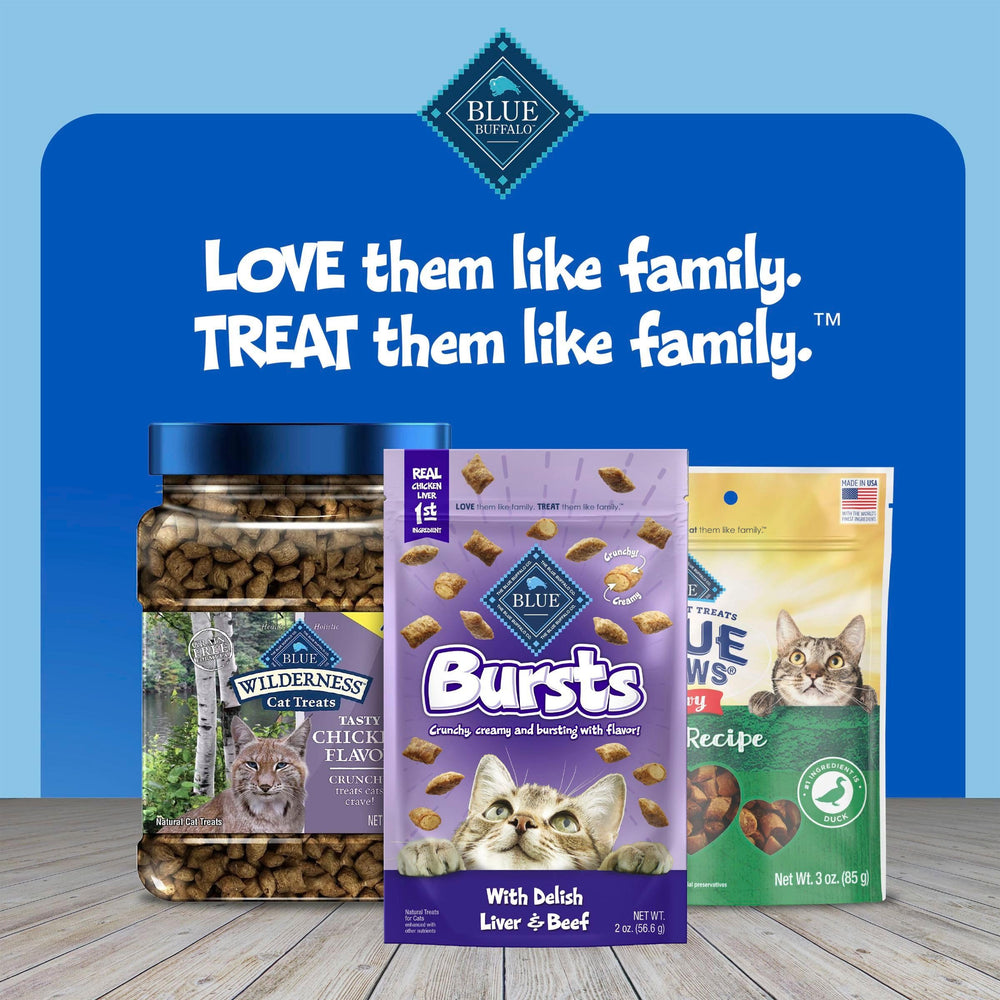 Blue Buffalo Bursts treats shown as a training reward option.