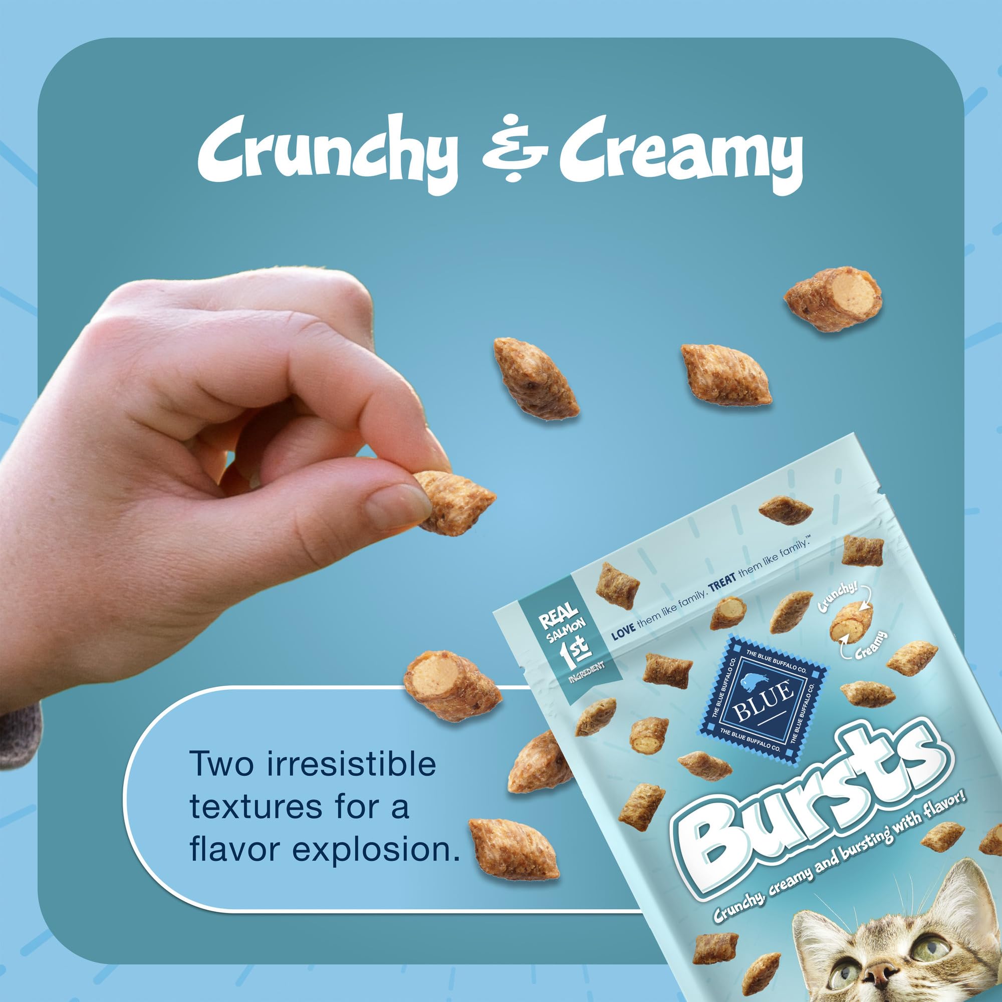 Blue Buffalo Bursts contain no poultry by-product meals, cleaner ingredients.