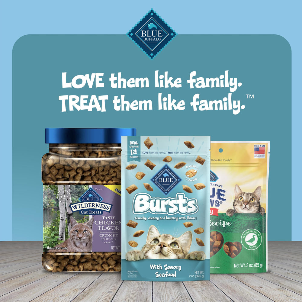 Blue Buffalo Bursts offer two textures: crunchy shell and creamy center.