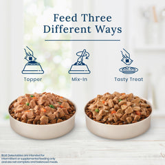 Blue Buffalo Delectables natural ingredients support a simple topping option.