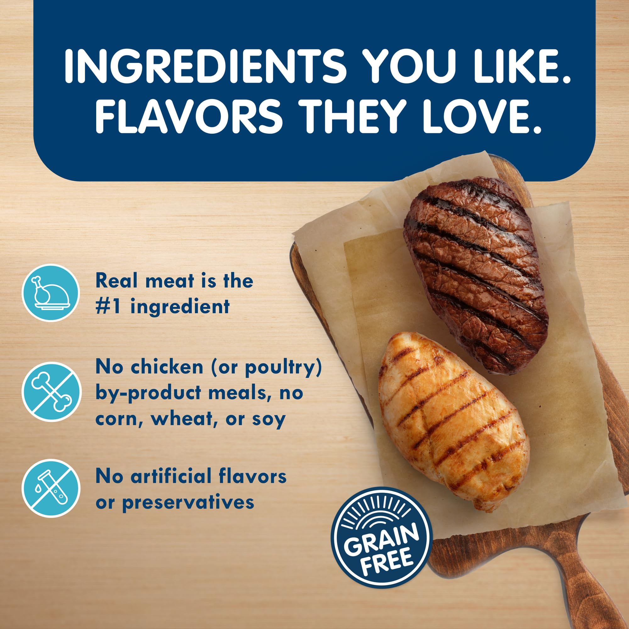 Blue Buffalo Delights small-breed serving suggestion for easy mealtime