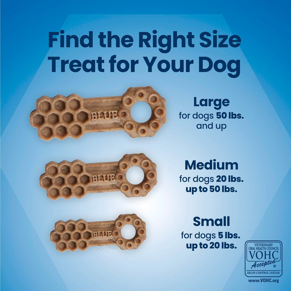 Blue Buffalo Dental Chews sized for 20–50 lb dogs