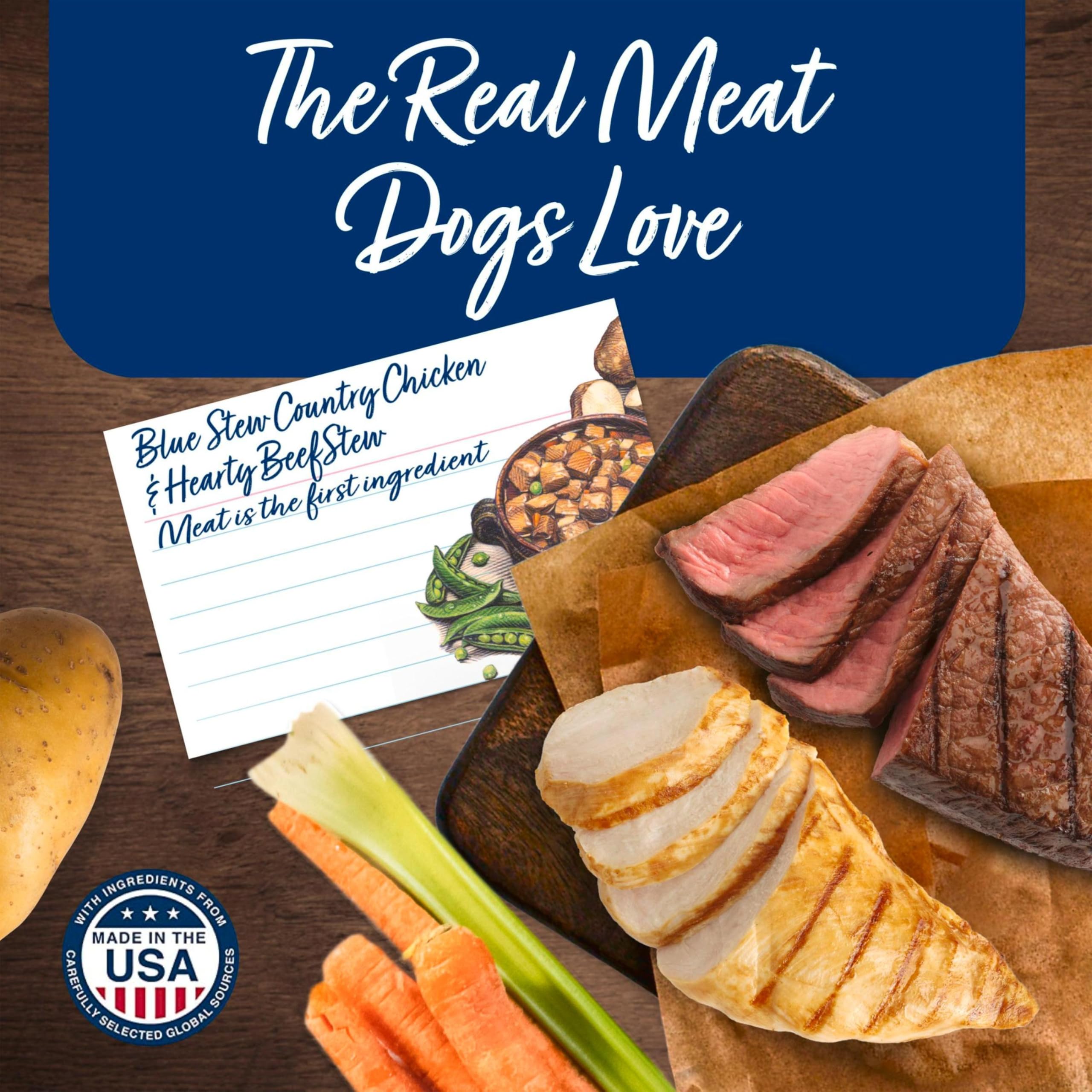 Blue Buffalo dog eating from bowl during mealtime