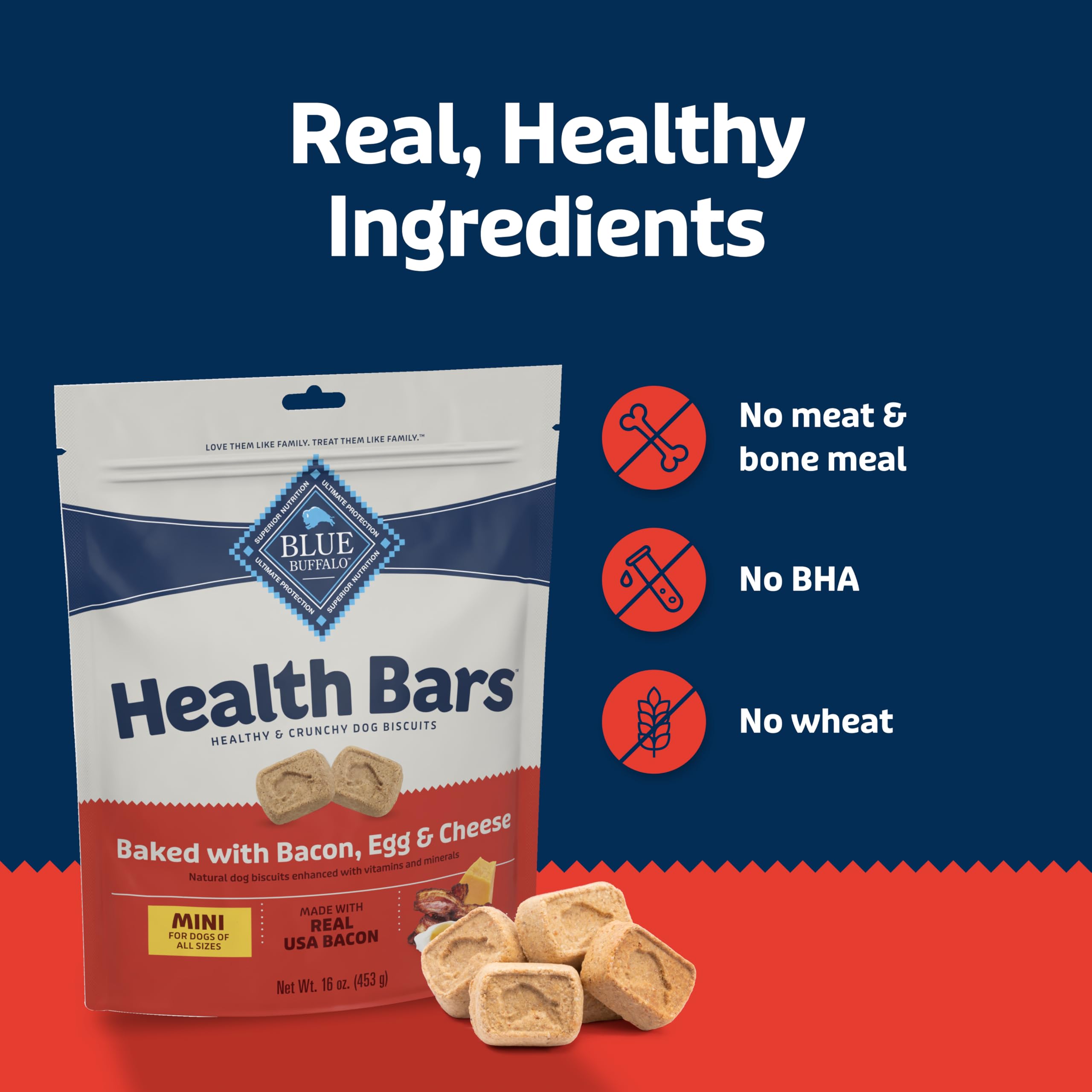 Blue Buffalo Health Bars 16oz bag; convenient home use