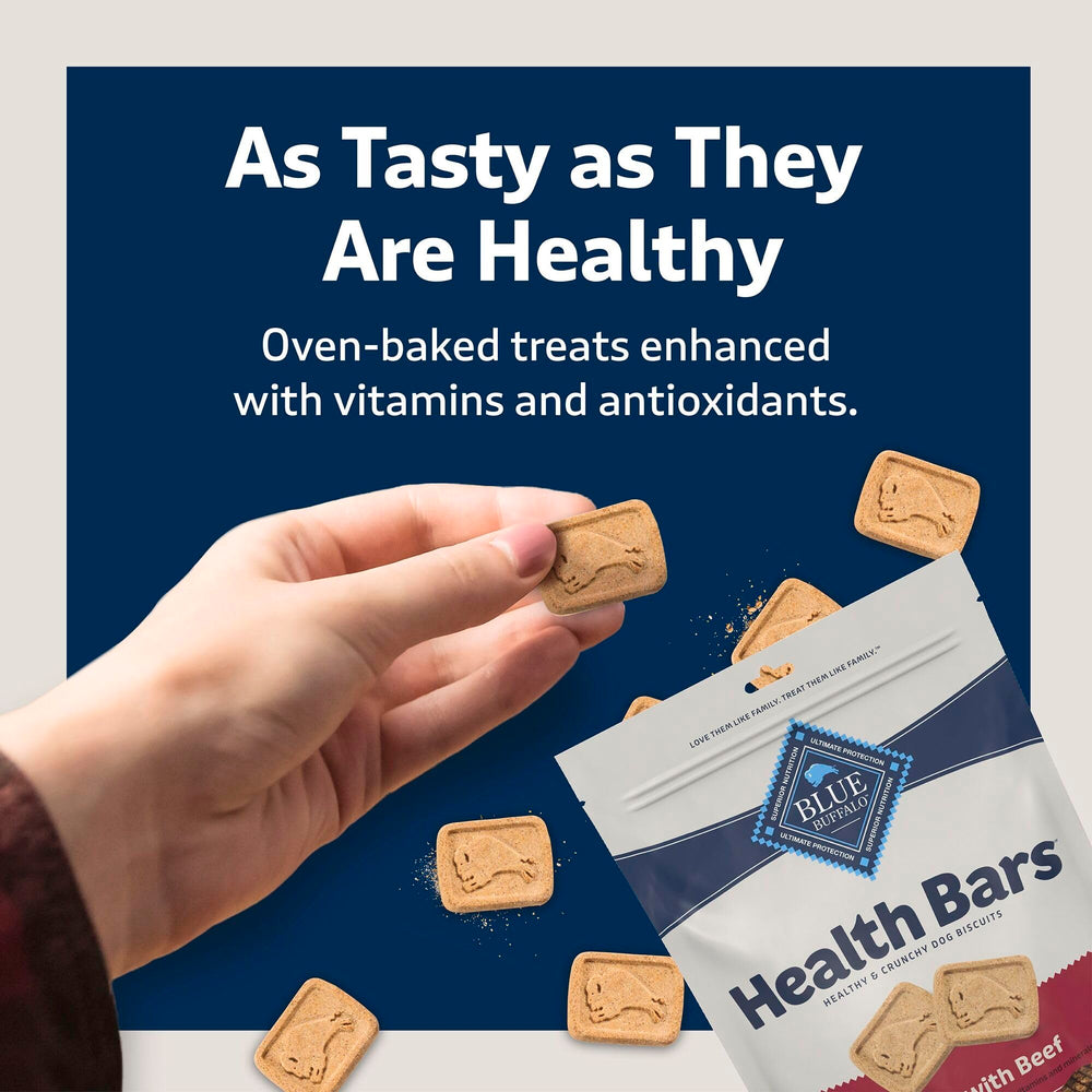 Blue Buffalo Health Bars 16oz bag for easy portioning and sharing.