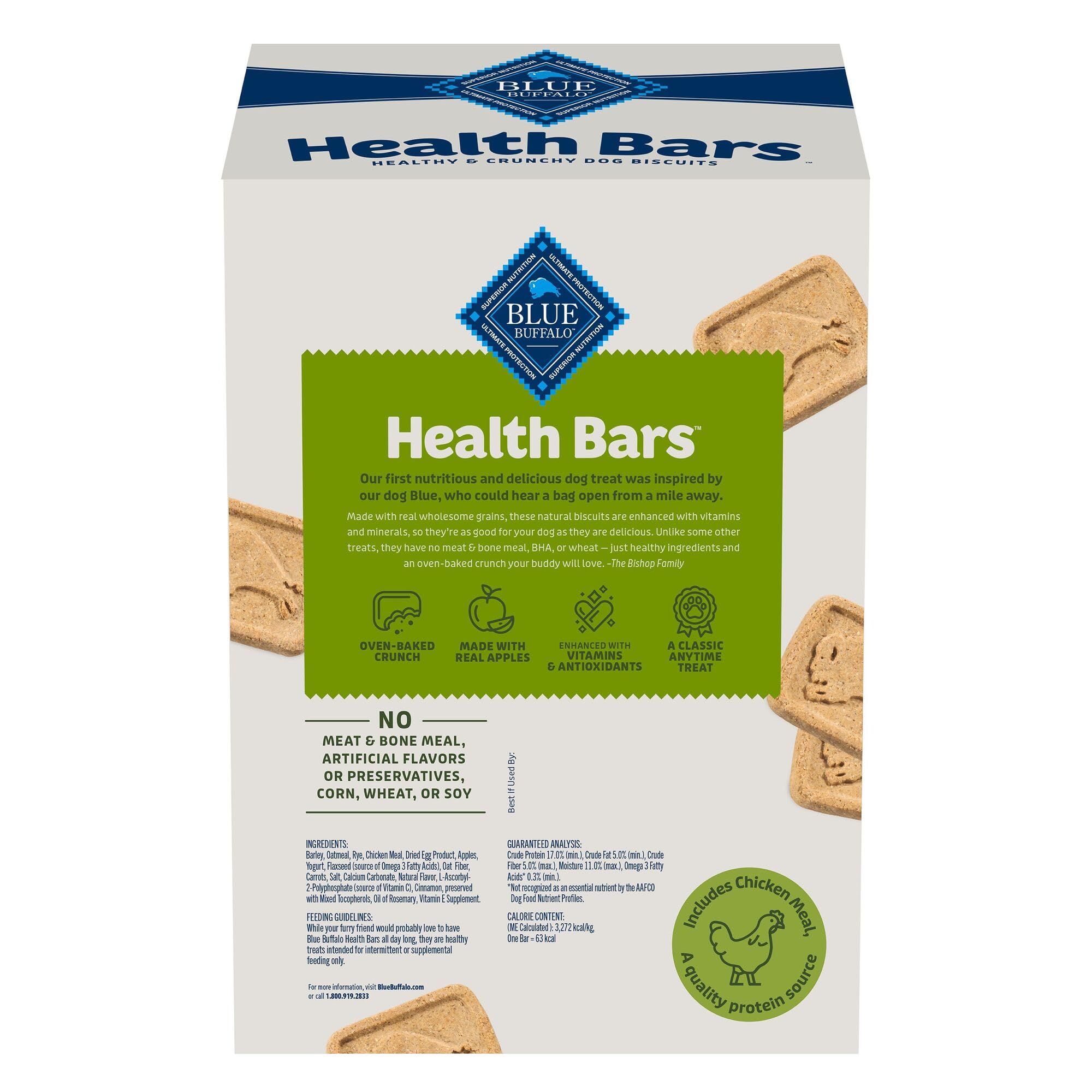 Blue Buffalo Health Bars apples cinnamon yogurt aroma entices dogs during snack time