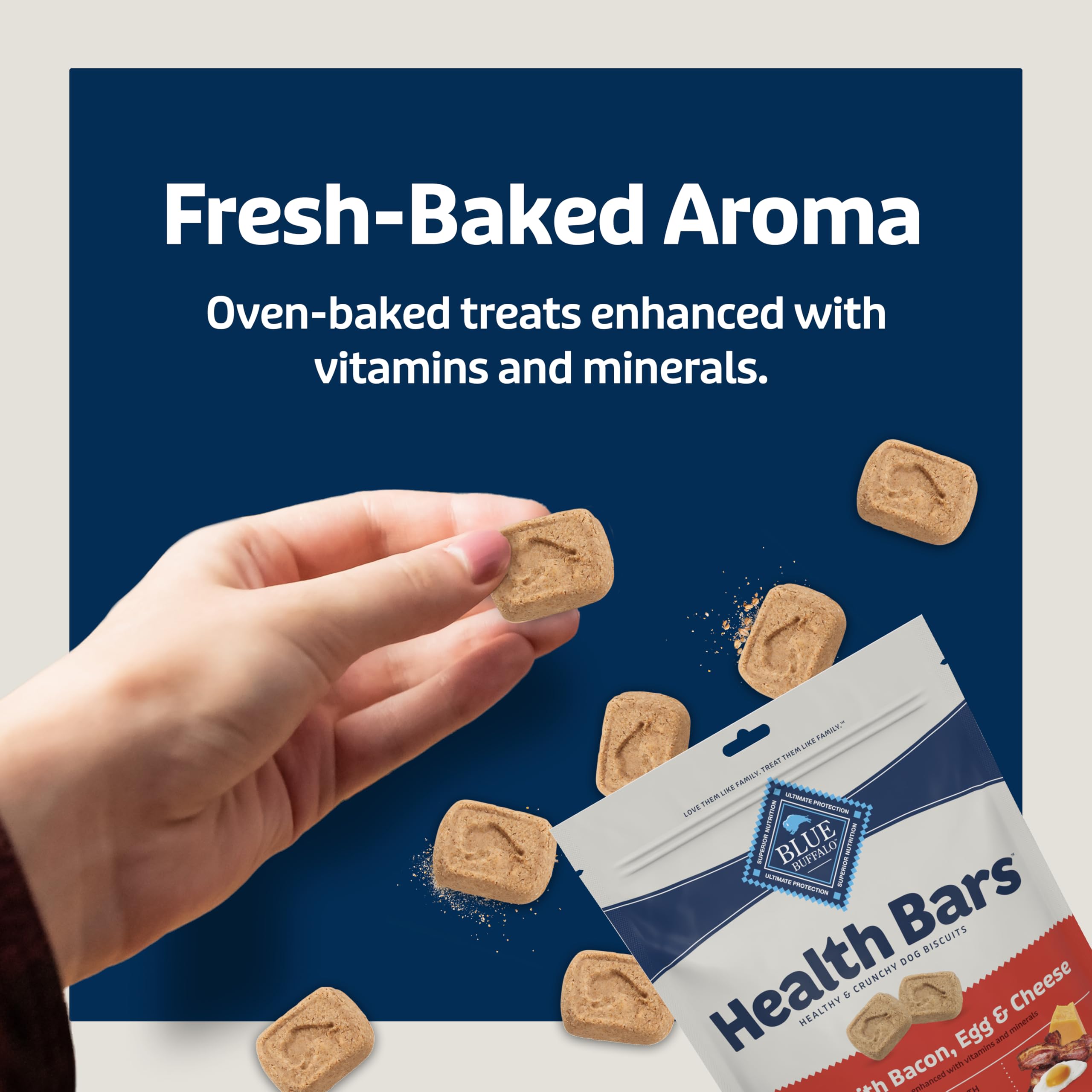 Blue Buffalo Health Bars mini breakable pieces; perfect for training rewards
