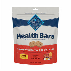 Blue Buffalo Health Bars Mini Bacon Egg Cheese biscuits; ideal bite-sized training rewards