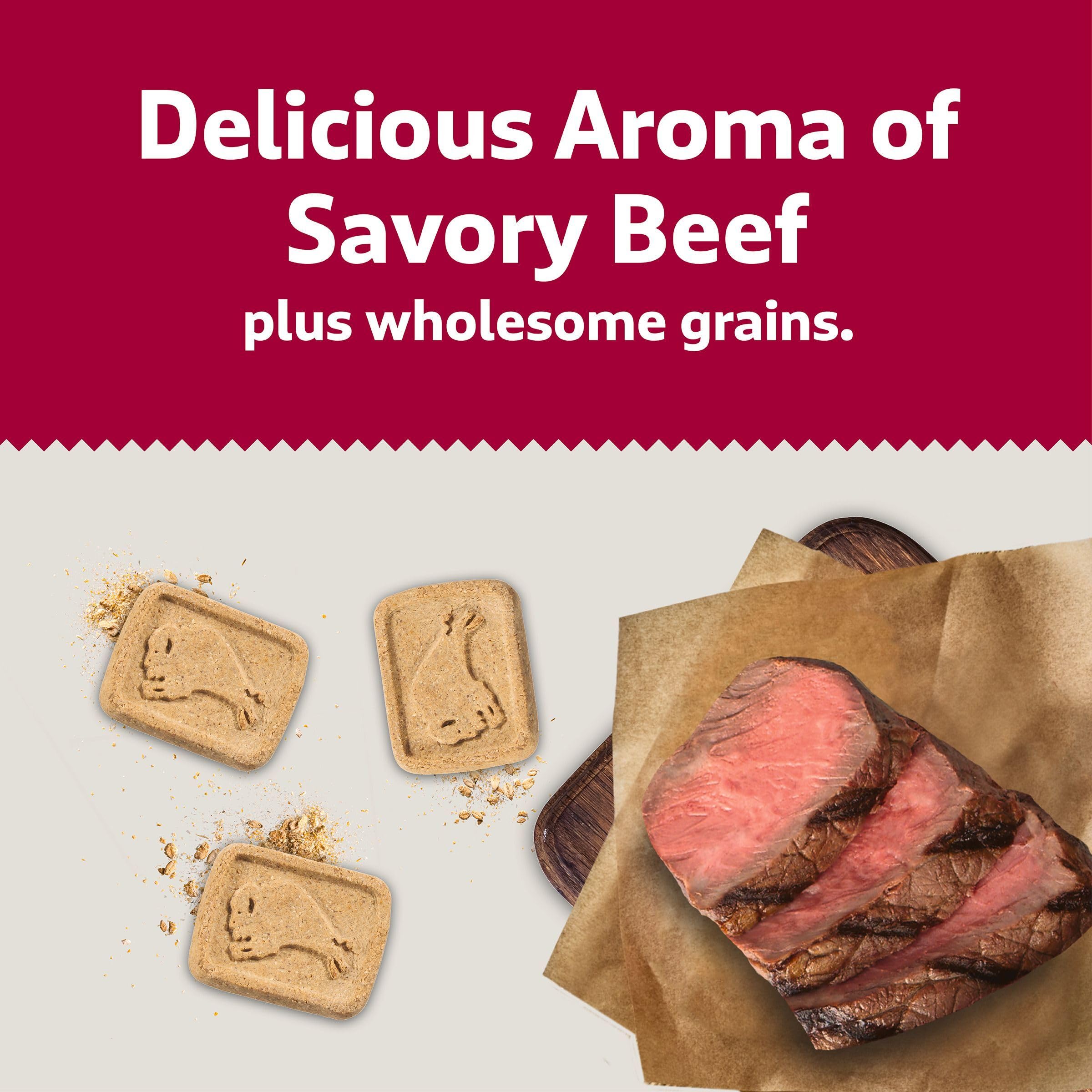 Blue Buffalo Health Bars natural ingredients with beef for wholesome treats.