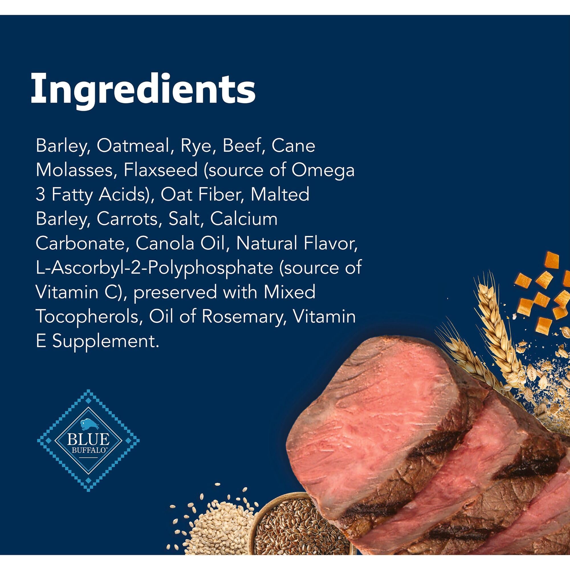 Blue Buffalo Health Bars no corn, wheat, or soy for sensitive diets.