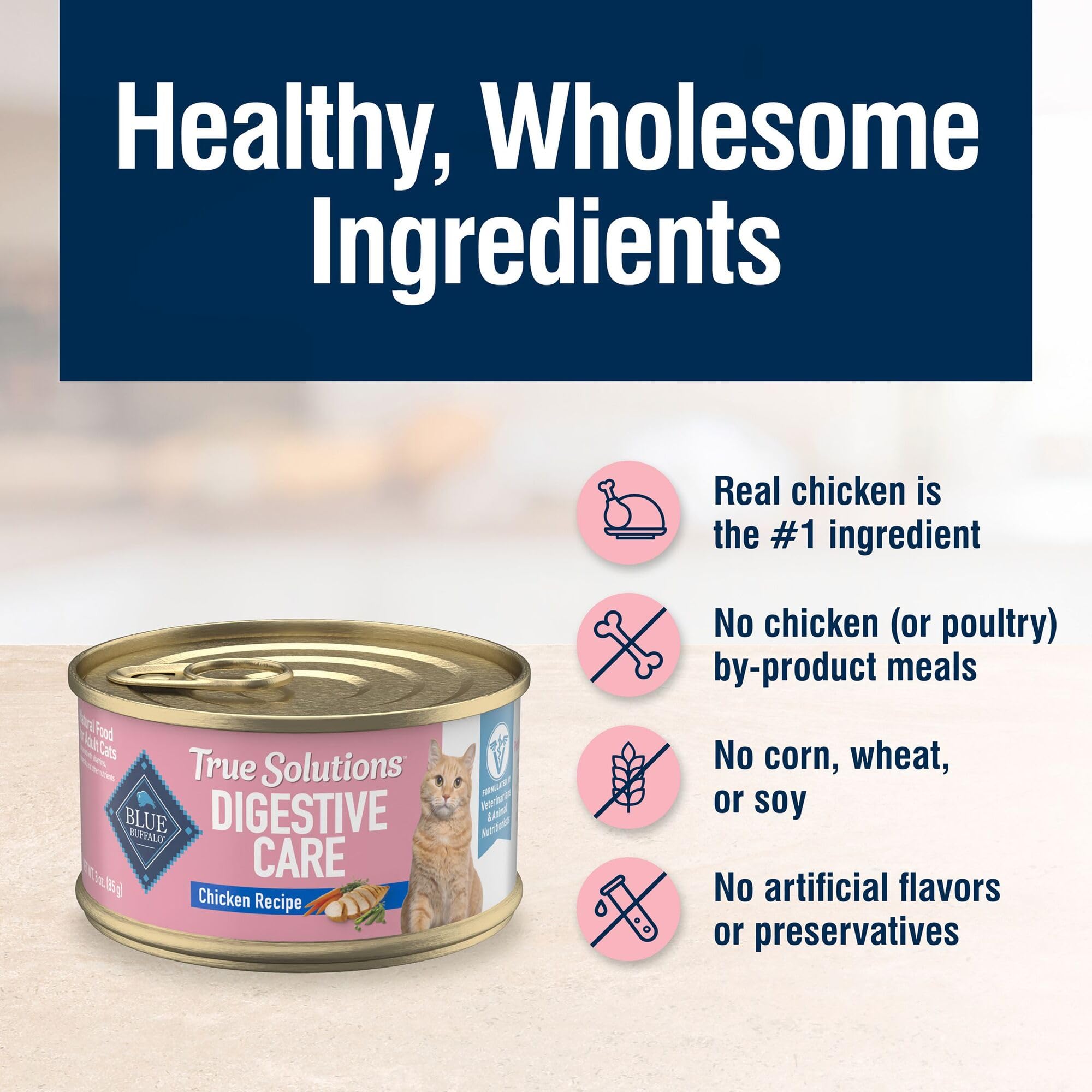 Moisture-rich Blue Buffalo wet food can for hydration