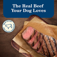 Close-up of texture in Blue Buffalo Homestyle Senior with beef and garden vegetables