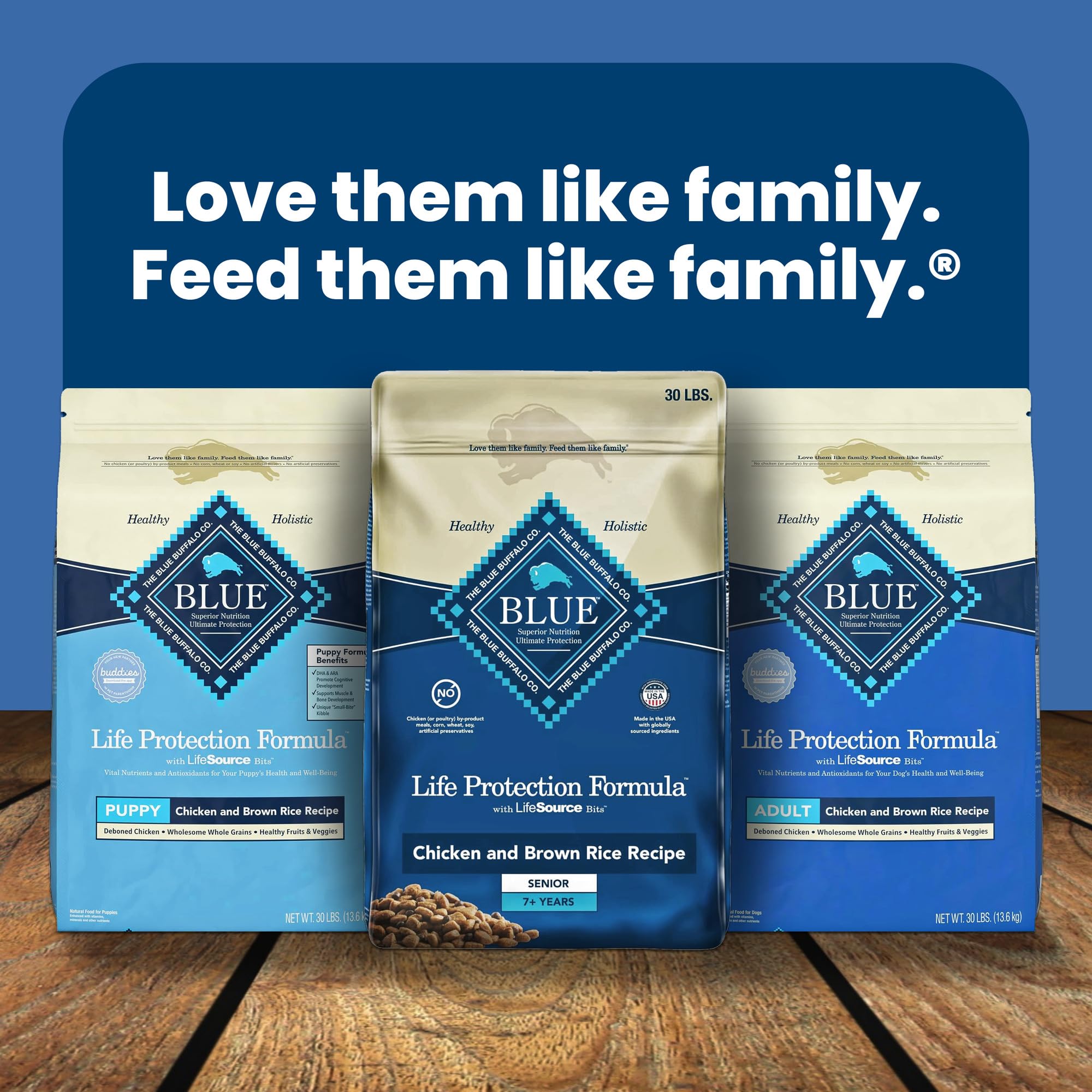 Blue Buffalo LifeSource Bits support immune health in puppies.
