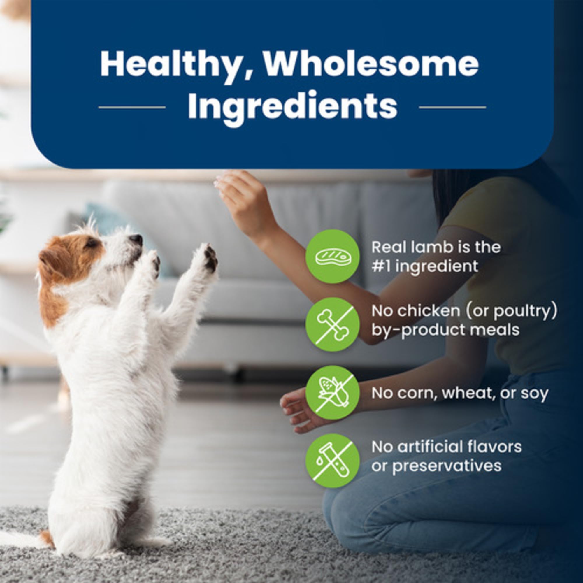 Blue Buffalo Life Protection packaging close-up highlights ingredients and benefits