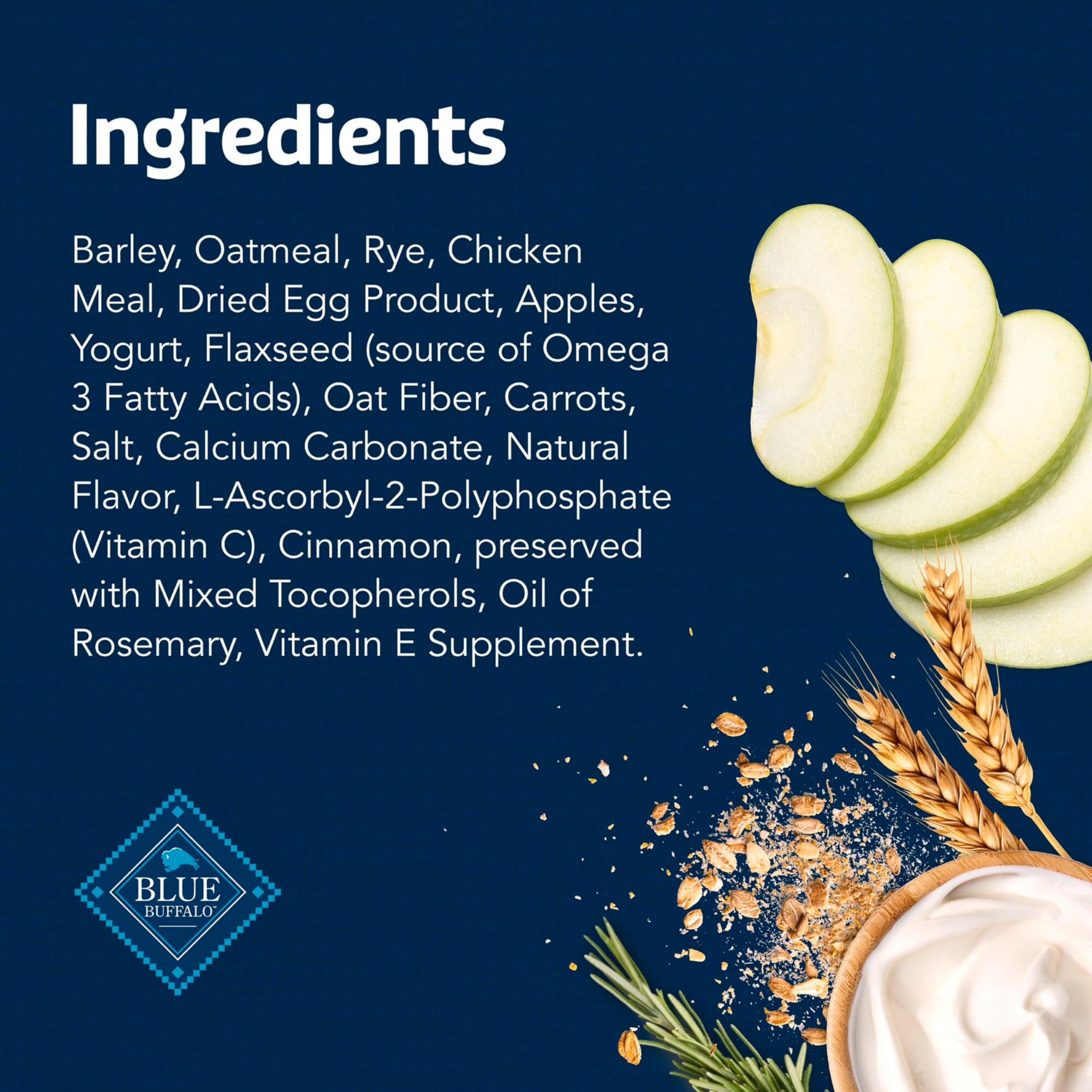 Blue Buffalo Mini Health Bars are enriched with omega-3 and antioxidants.