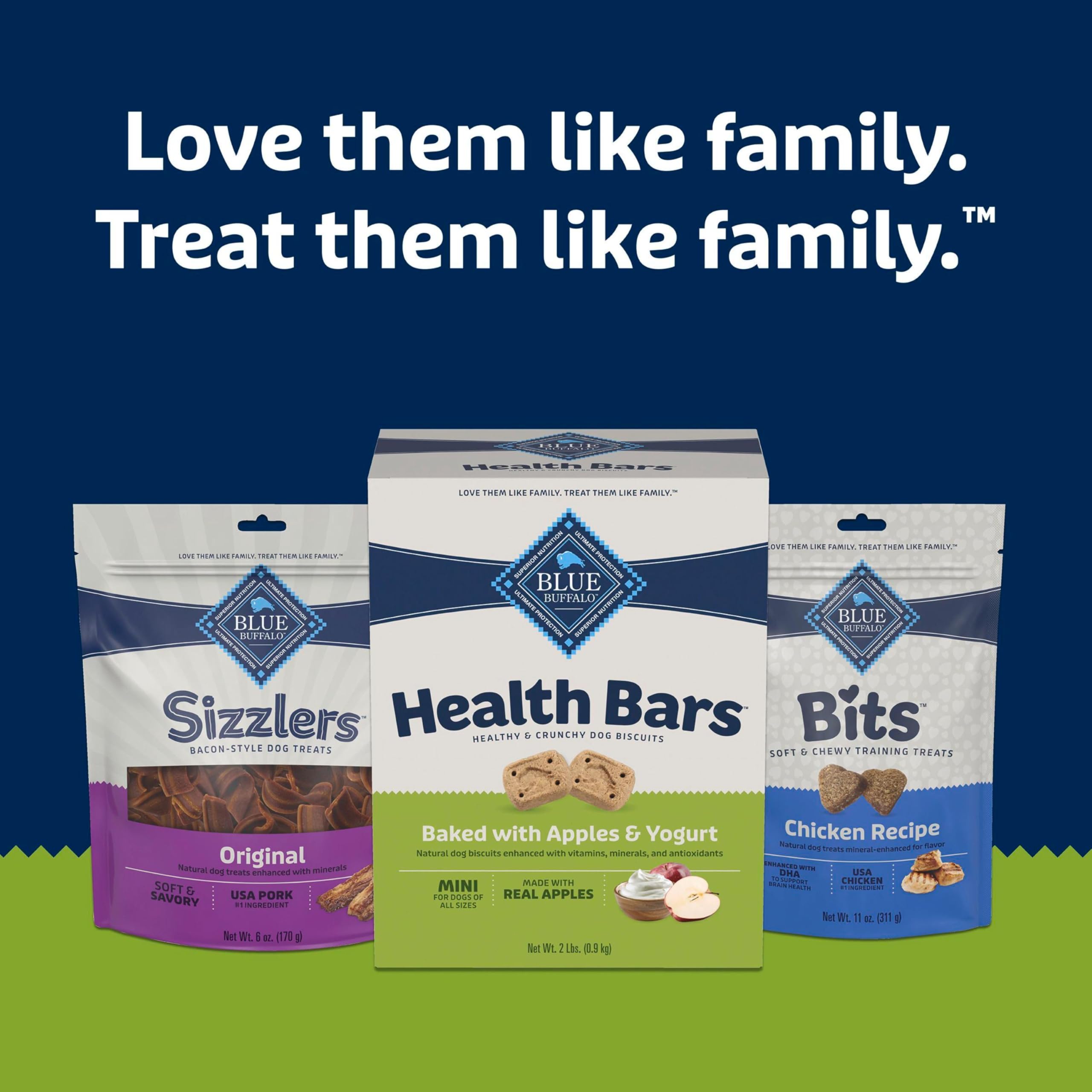 Blue Buffalo Mini Health Bars are great as a training reward and easy to break.