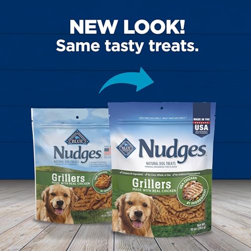 Blue Buffalo Nudges Grillers packaging notes may vary, ingredients remain accurate.