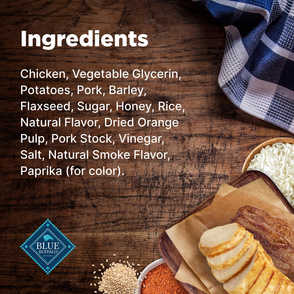 Blue Buffalo Nudges Homestyle ingredients list highlights wholesome, grain-friendly snacking.