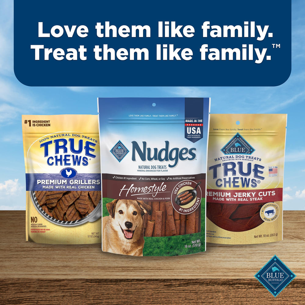 Blue Buffalo Nudges Homestyle natural formulation avoids poultry by-products.