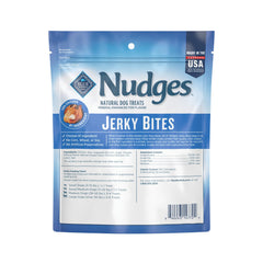 Blue Buffalo Nudges Jerky Bites real chicken first ingredient and natural choice.