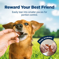 Blue Buffalo Nudges Jerky Bites USA-made badge signals quality sourcing.