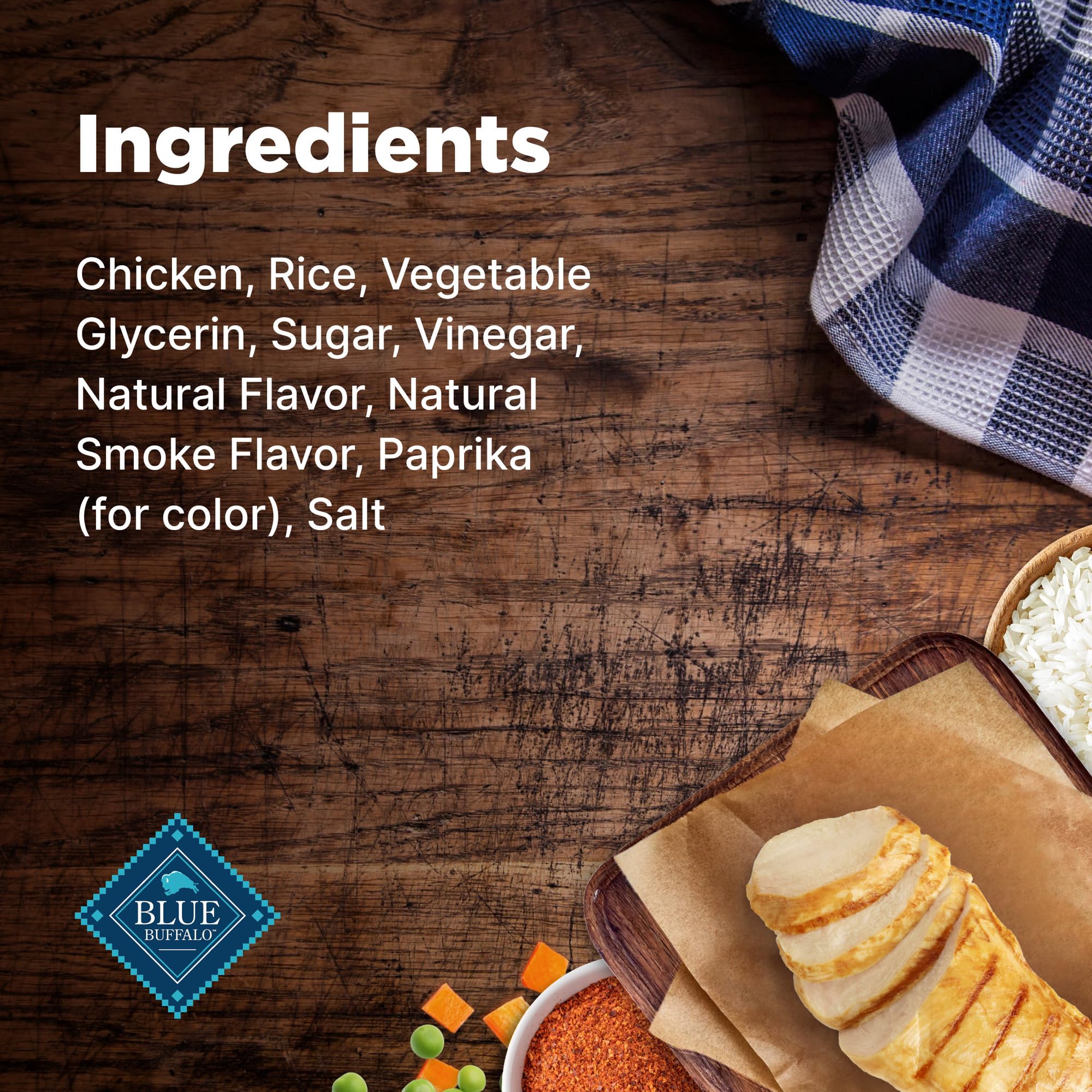 Blue Buffalo Nudges Jerky Bites wholesome ingredients with no artificial preservatives.