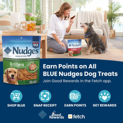 Oven-dried texture of Blue Buffalo Nudges makes bites easy to tear