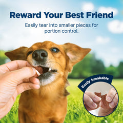 Easy-to-tear pieces from Blue Buffalo Nudges for quick training rewards
