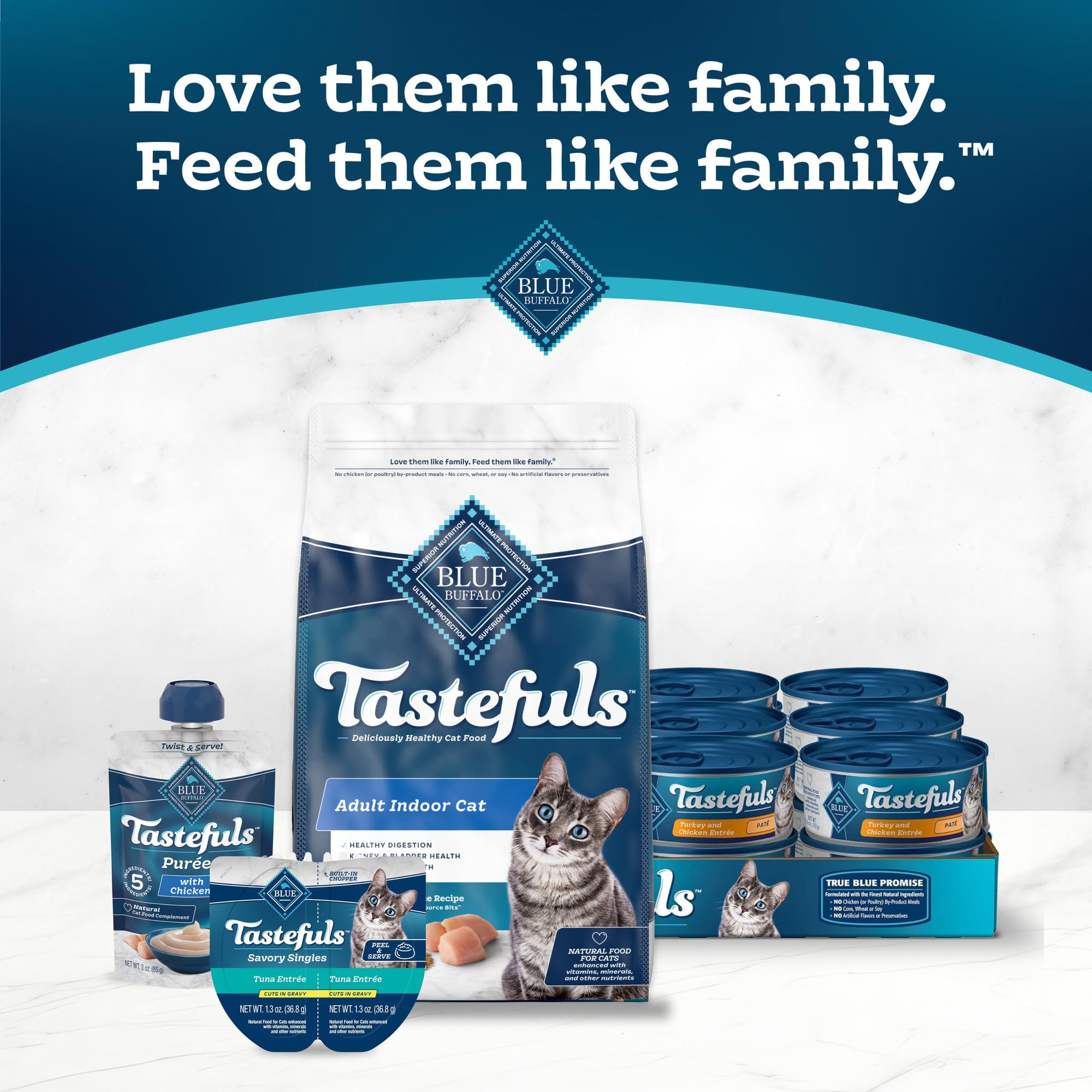 Balanced nutrition focus in Blue Buffalo Tastefuls natural formula
