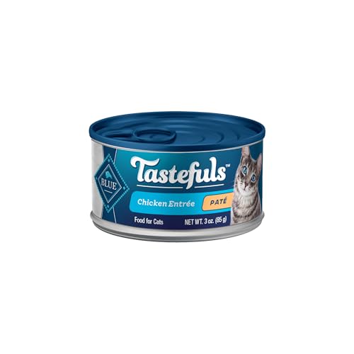 Blue Buffalo Tastefuls chicken pate packaging with enhanced imagery and ingredients.