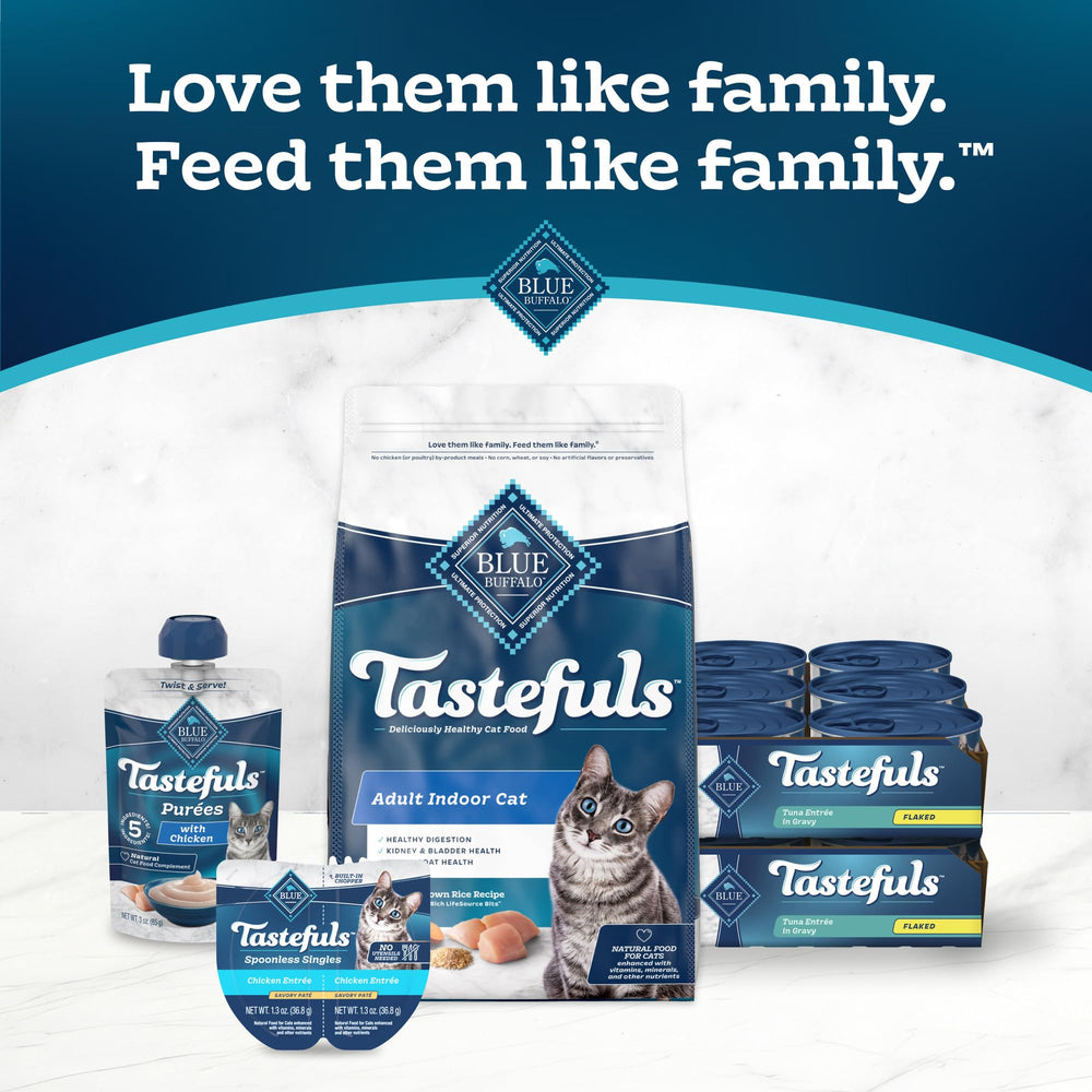 Blue Buffalo Tastefuls flaked texture with gravy close-up image