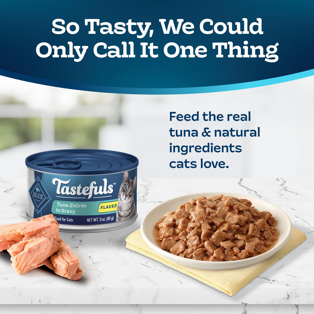 Blue Buffalo Tastefuls high-moisture wet cat food highlighting hydration