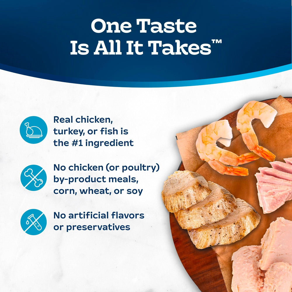 Blue Buffalo Tastefuls ingredient label close-up shows clean ingredients