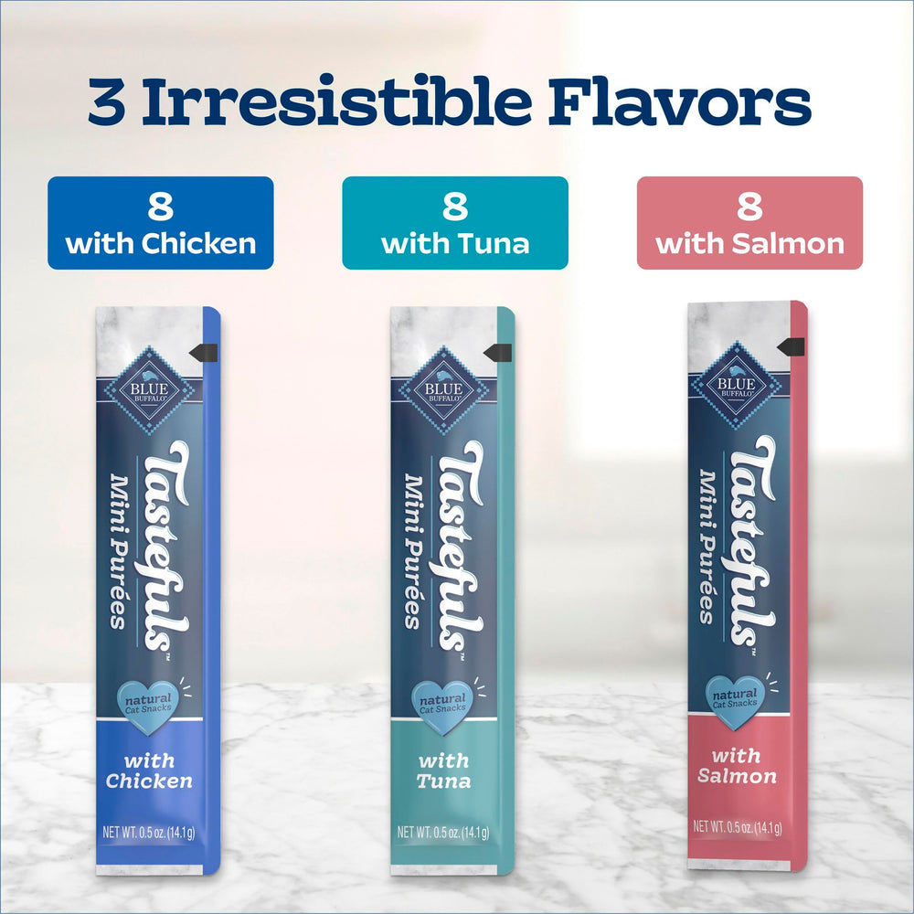 Blue Buffalo Tastefuls Mini Purées chicken close-up texture—soft, savory and appealing.