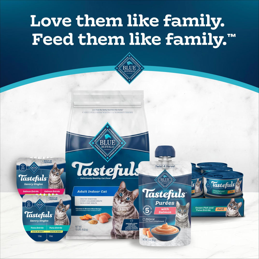 Blue Buffalo Tastefuls Purées allows refrigerating leftovers after opening.