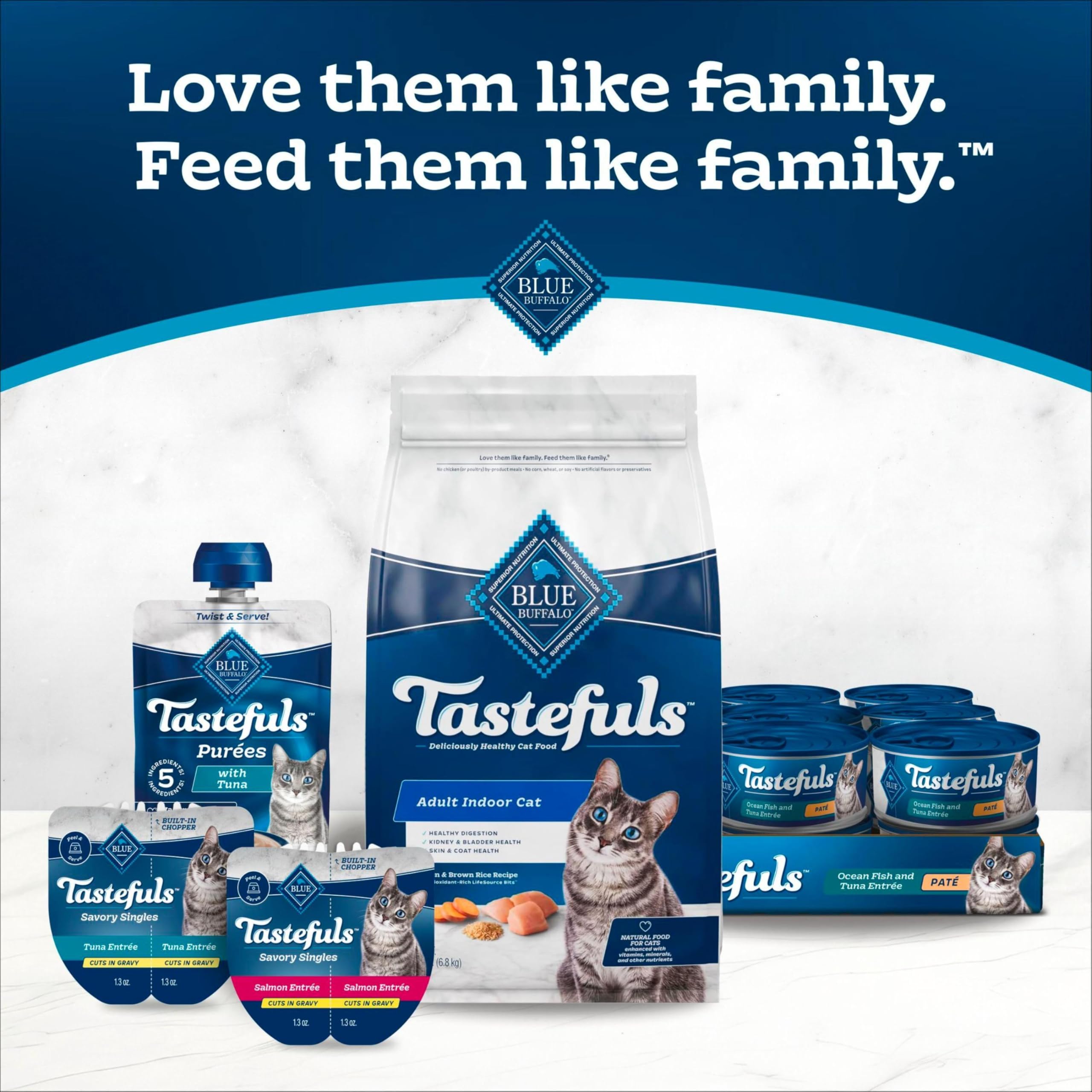 Blue Buffalo Tastefuls Purées with Tuna leftovers refrigerate for later