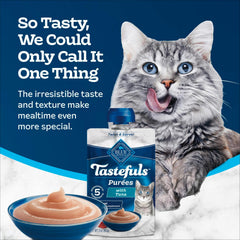 Blue Buffalo Tastefuls Purées with Tuna contains five simple ingredients and no fillers