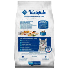 Blue Buffalo Tastefuls real chicken first ingredient for lean protein.