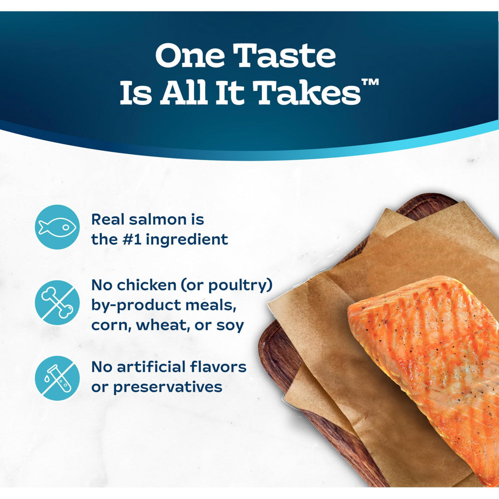 Blue Buffalo Tastefuls Salmon Pate in a multi-pack for easy shopping.