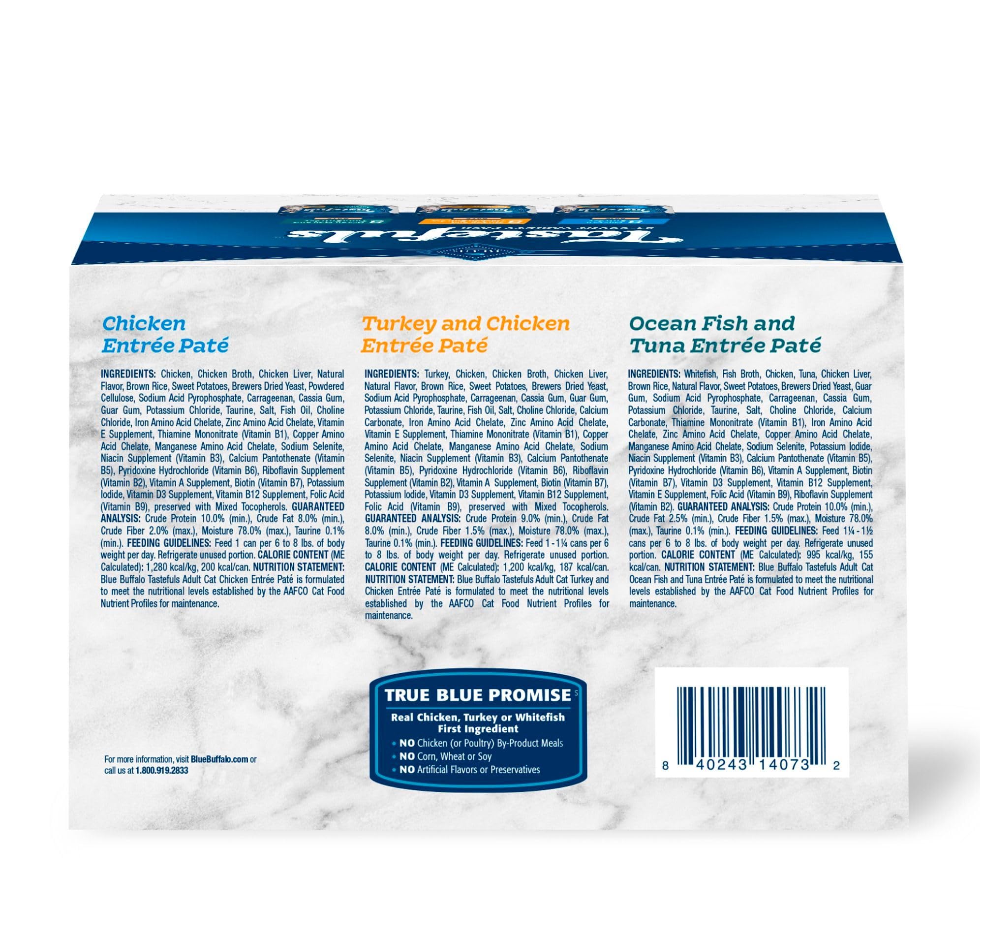 Blue Buffalo Tastefuls turkey-chicken pâté can offers a savory option for variety seekers