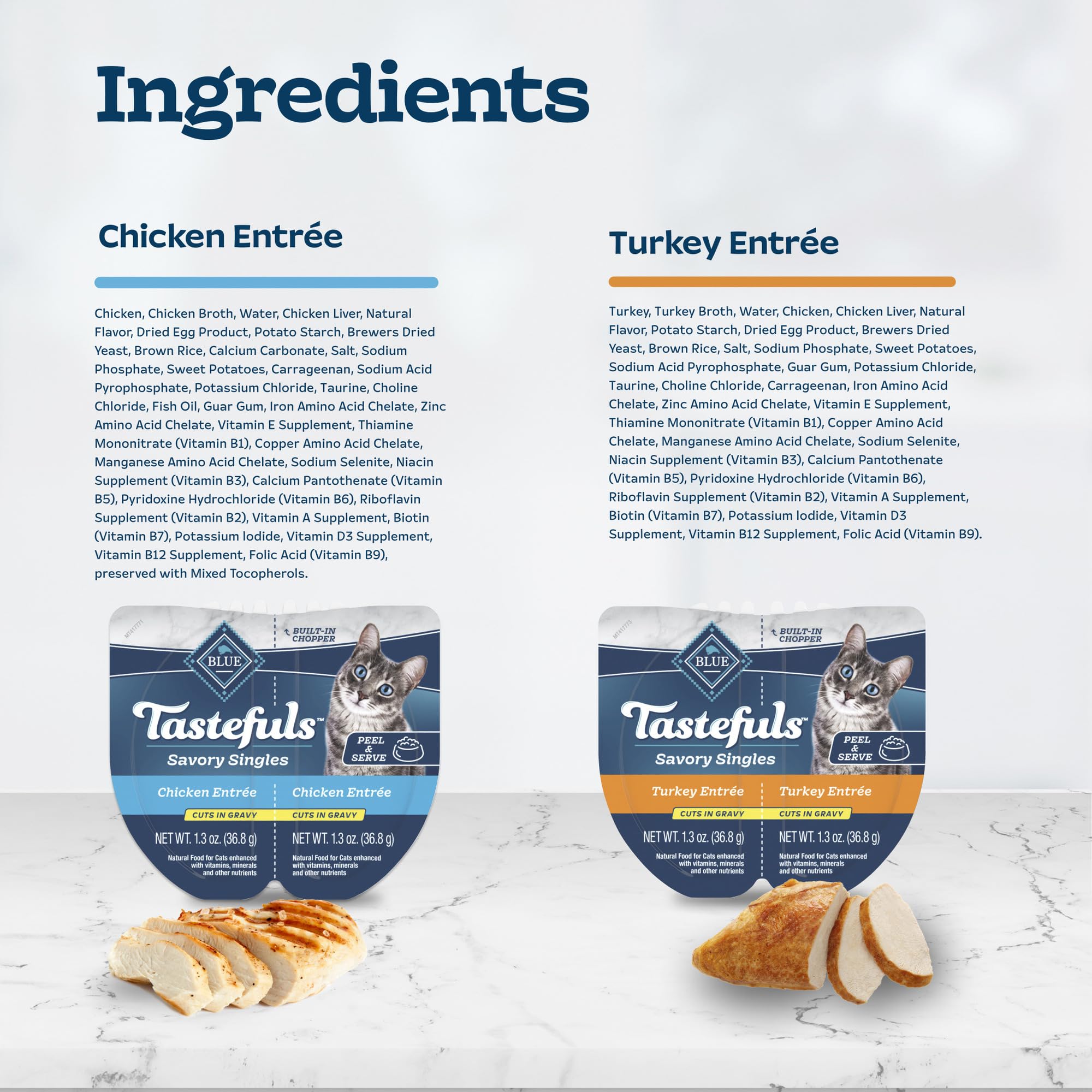 Blue Buffalo Tastefuls twin-pack cups, convenient feeding with no utensils