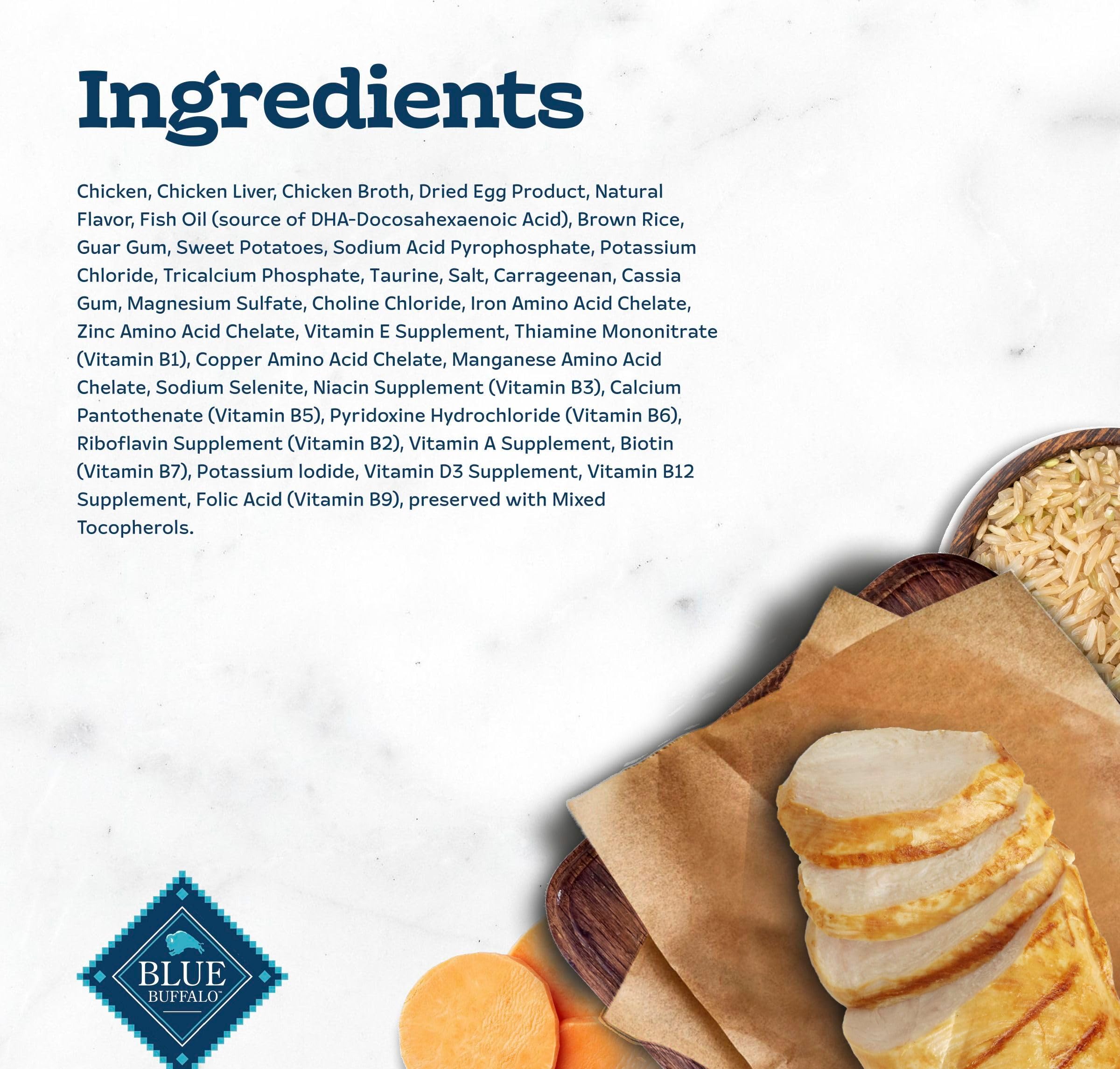 Blue Buffalo Tastefuls packaging display highlighting ingredients.