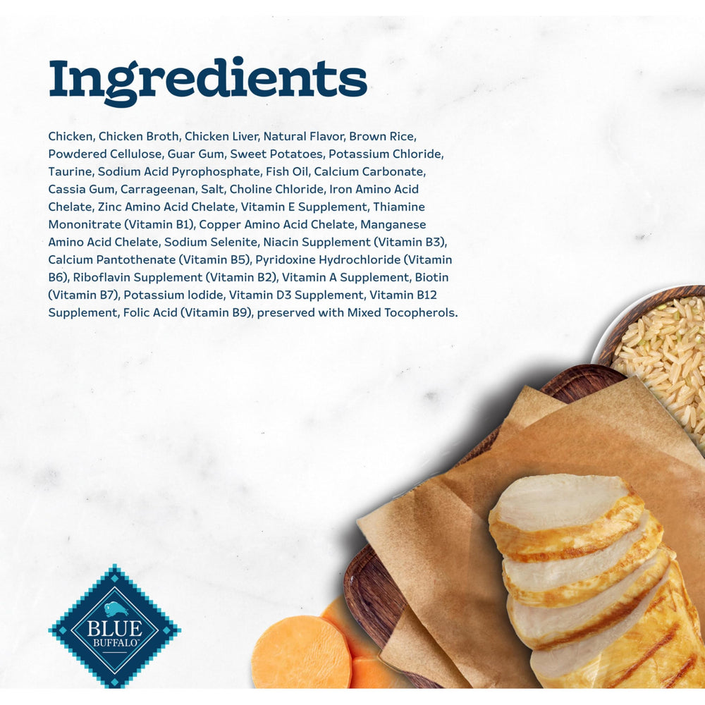 Serving suggestion: Blue Buffalo pate over grain-free kibble for variety.