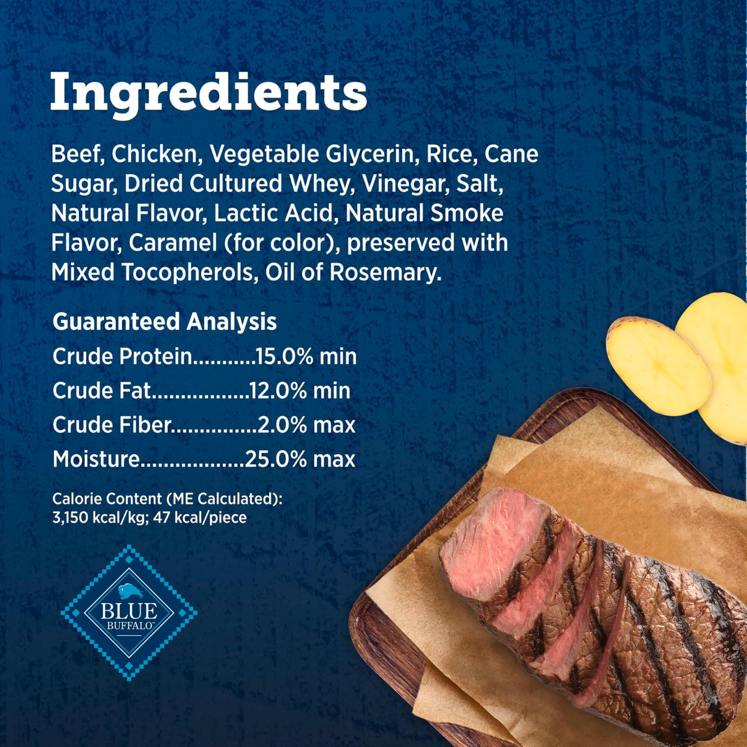 Blue Buffalo True Chews Jerky Cuts 10-oz bag convenient for at-home rewards.