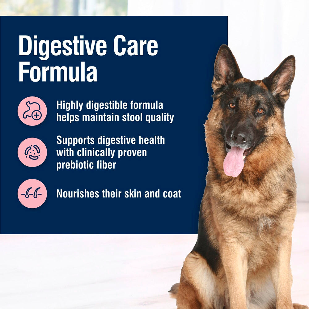 Blue Buffalo Digestive Care with wholesome ingredients emphasized in packaging