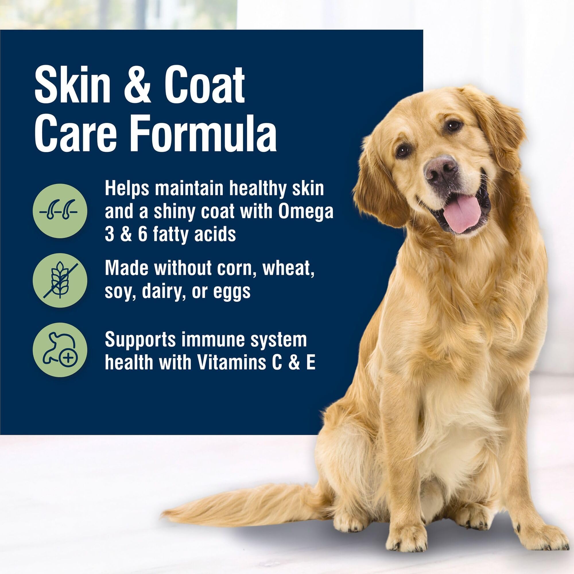 Omega 3 and 6 fatty acids for coat and skin support