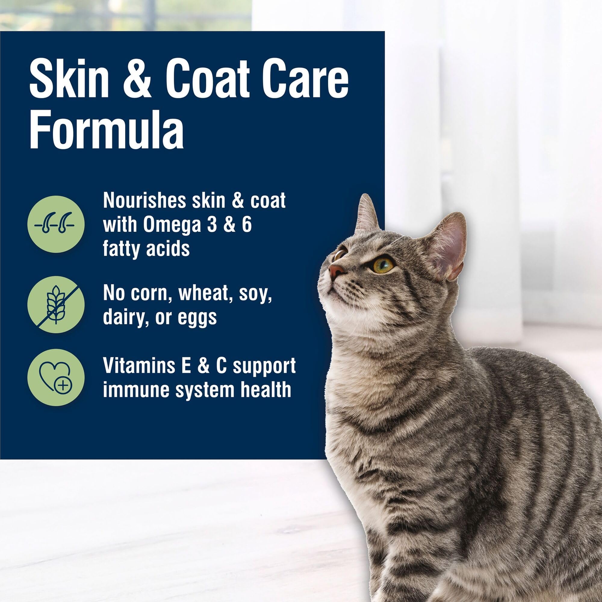 Veterinarian-formulated Blue Buffalo True Solutions nutrition for adult cats.