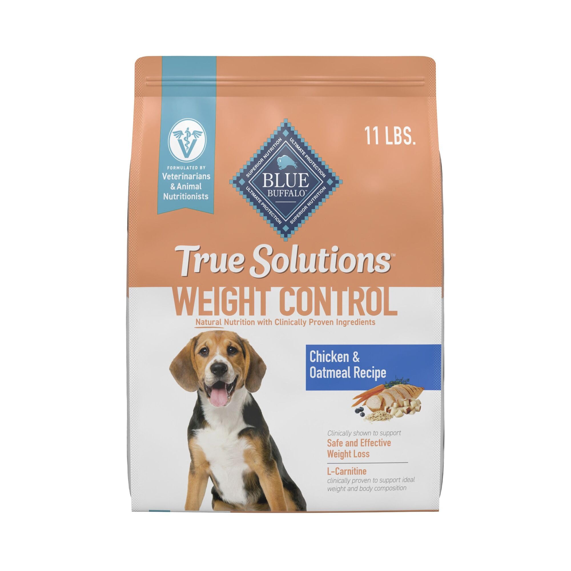 Blue Buffalo True Solutions Weight Control dry dog food 11lb bag supports weight management