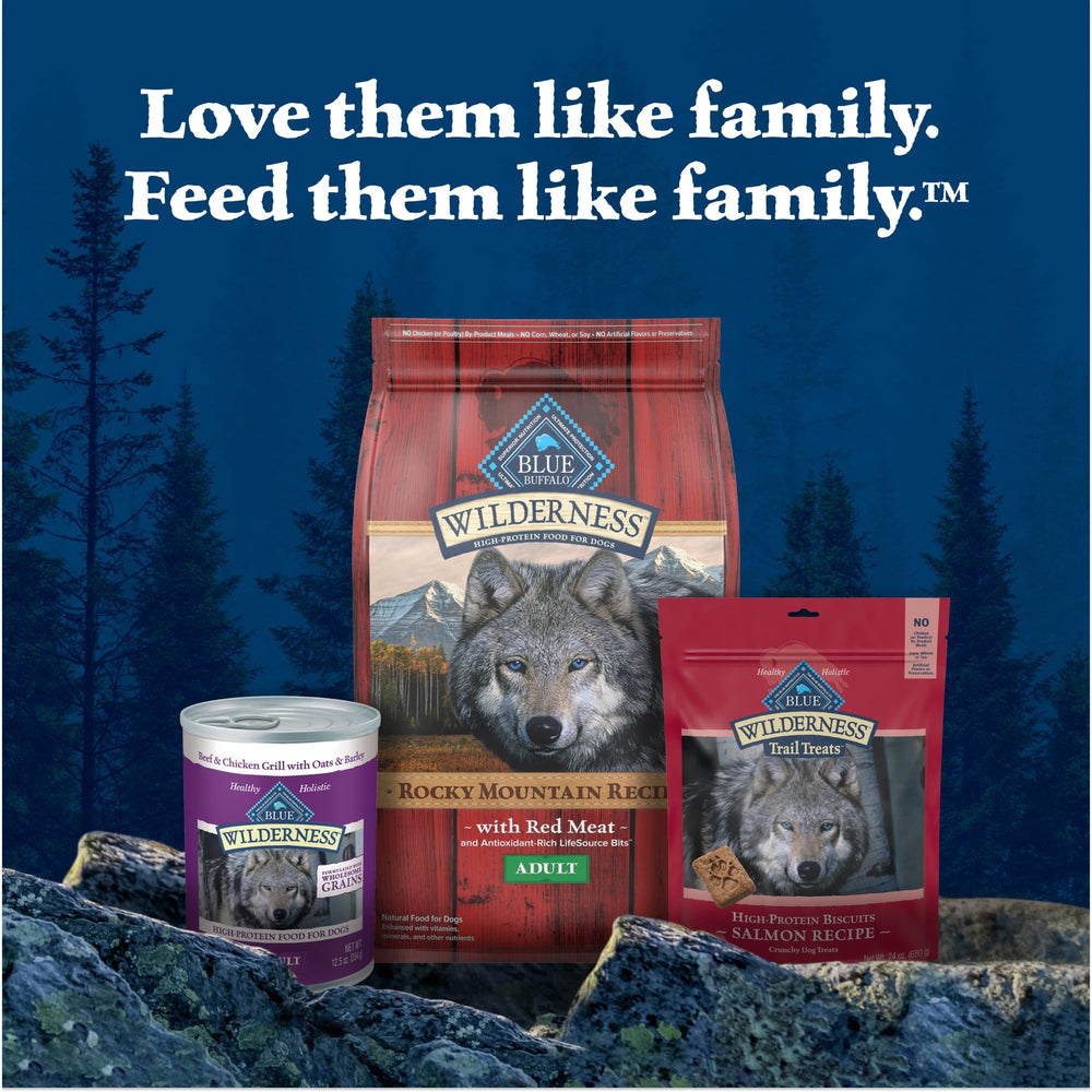 Blue Buffalo Wilderness venison and lamb notes on bag.