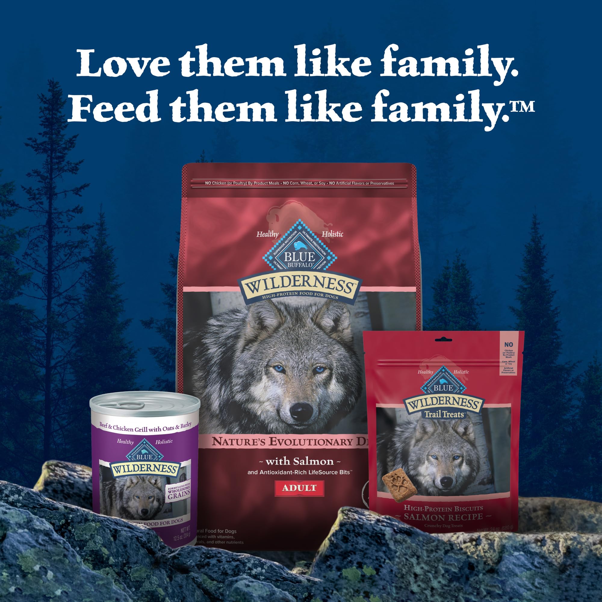 Blue Buffalo Wilderness grains-blend: wholesome grains complement high-protein salmon
